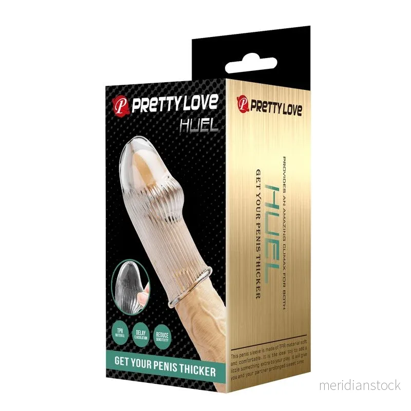 PRETTY LOVE - HUEL PENIS SLEEVE GET YOUR PENIS THICKER TRANSPARENT - Bild 3