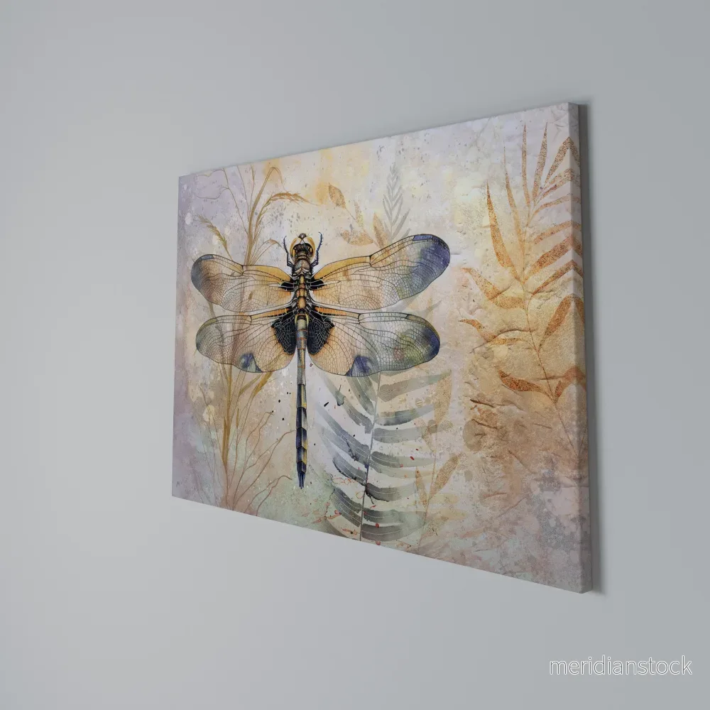 HER HIGHNESS DRAGONFLY Horizontal Canvas Print - Bild 3