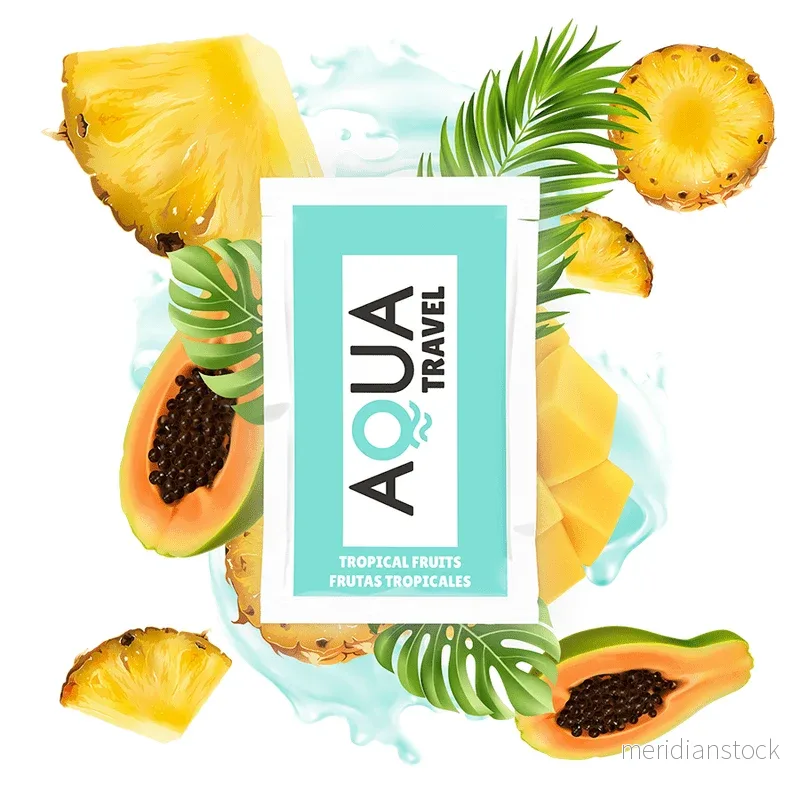 AQUA TRAVEL - TROPICAL FRUITS FLAVOUR WATERBASED LUBRICANT 6 ML - Bild 2