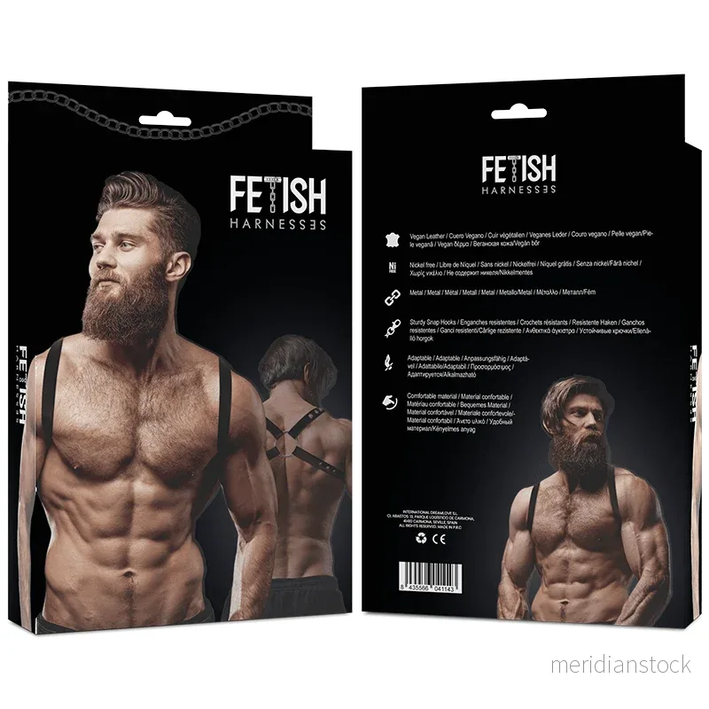 FETISH SUBMISSIVE ATTITUDE - MENS ECO-LEATHER BACK HARNESS - Bild 2