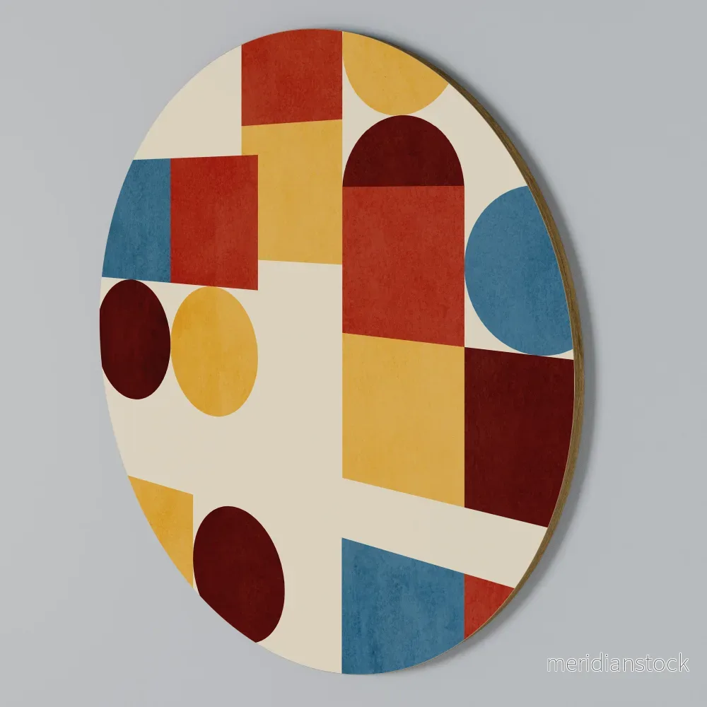GEOMETRIC PUZZLE Rund väggdekor GEOMETRIC PUZZLE Rund väggdekor