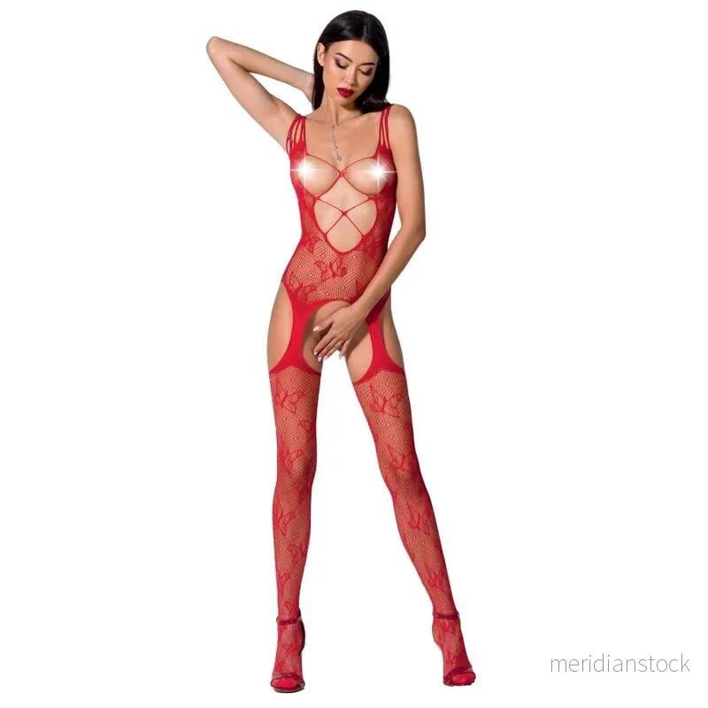 PASSION - WOMAN BS075 BODYSTOCKING ONE SIZE RED