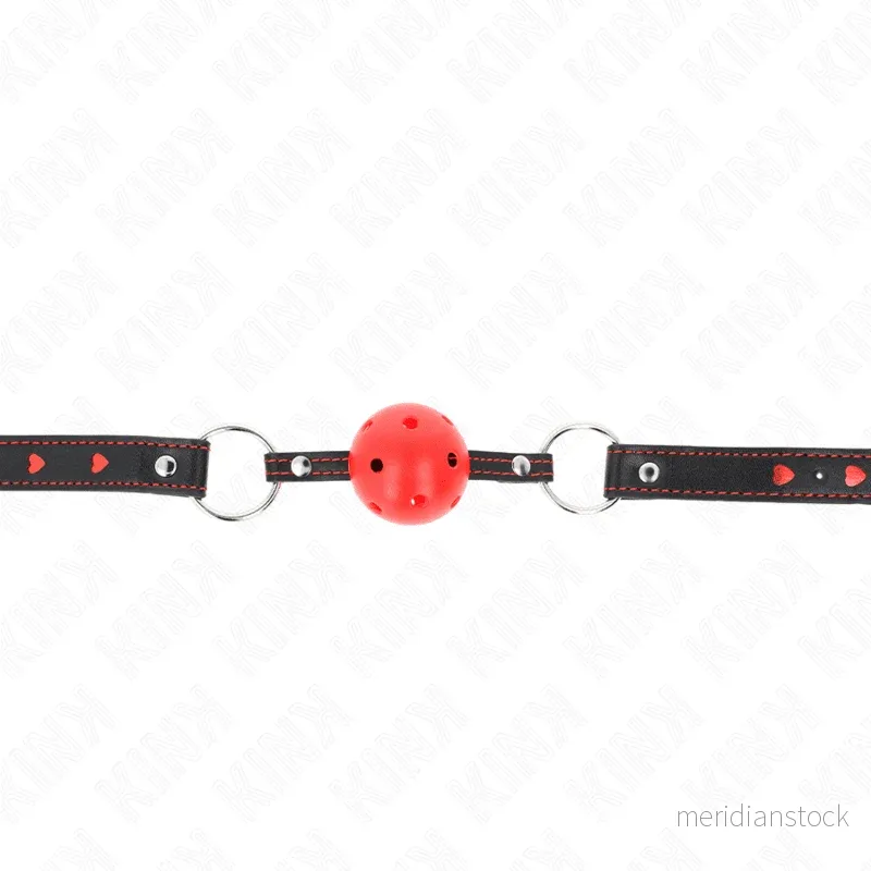 KINK - HOLLOW HARD RED BALL GAG MODEL 2 65 x 2.5 CM