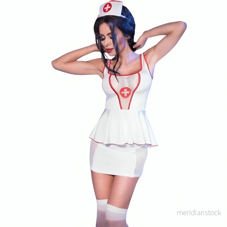 CHILIROSE - CR 4160 COSTUME NURSE TOP & SKIRT S/M