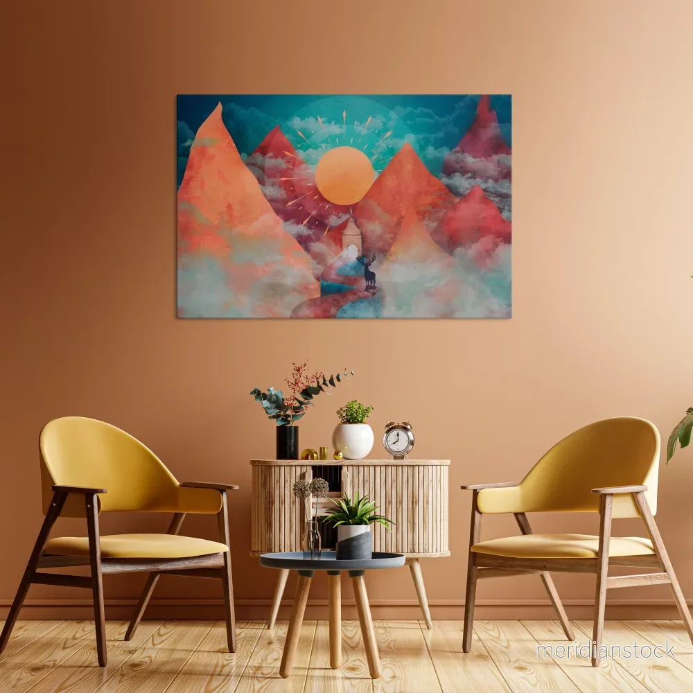 THE DEER MOUNTAIN Horizontal Canvas Print - Bild 2