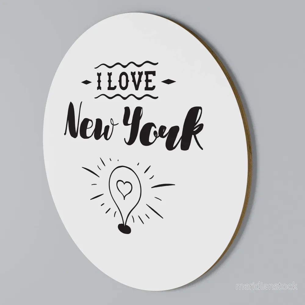 I LOVE NEW YORK Rund väggdekor I LOVE NEW YORK Rund väggdekor