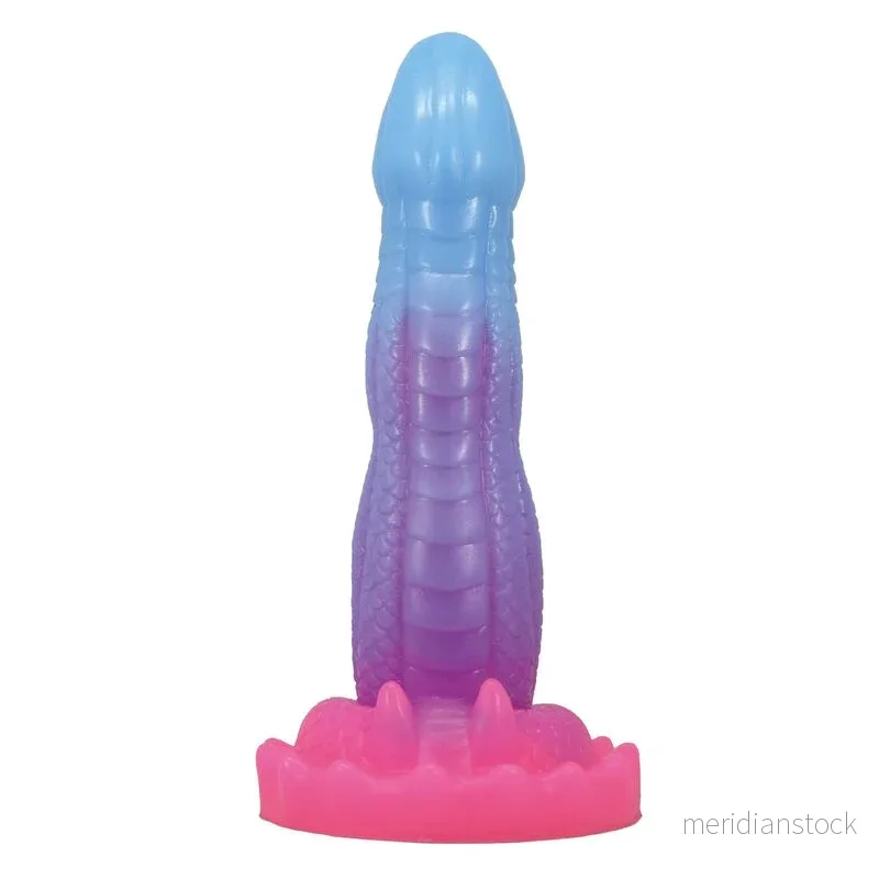 POWER MONSTERS - VOID PYTHON FANTASY DILDO WITH SUCTION CUP 20.5 CM Ø 5.2 CM BLUE, PURPLE & PINK - Bild 3