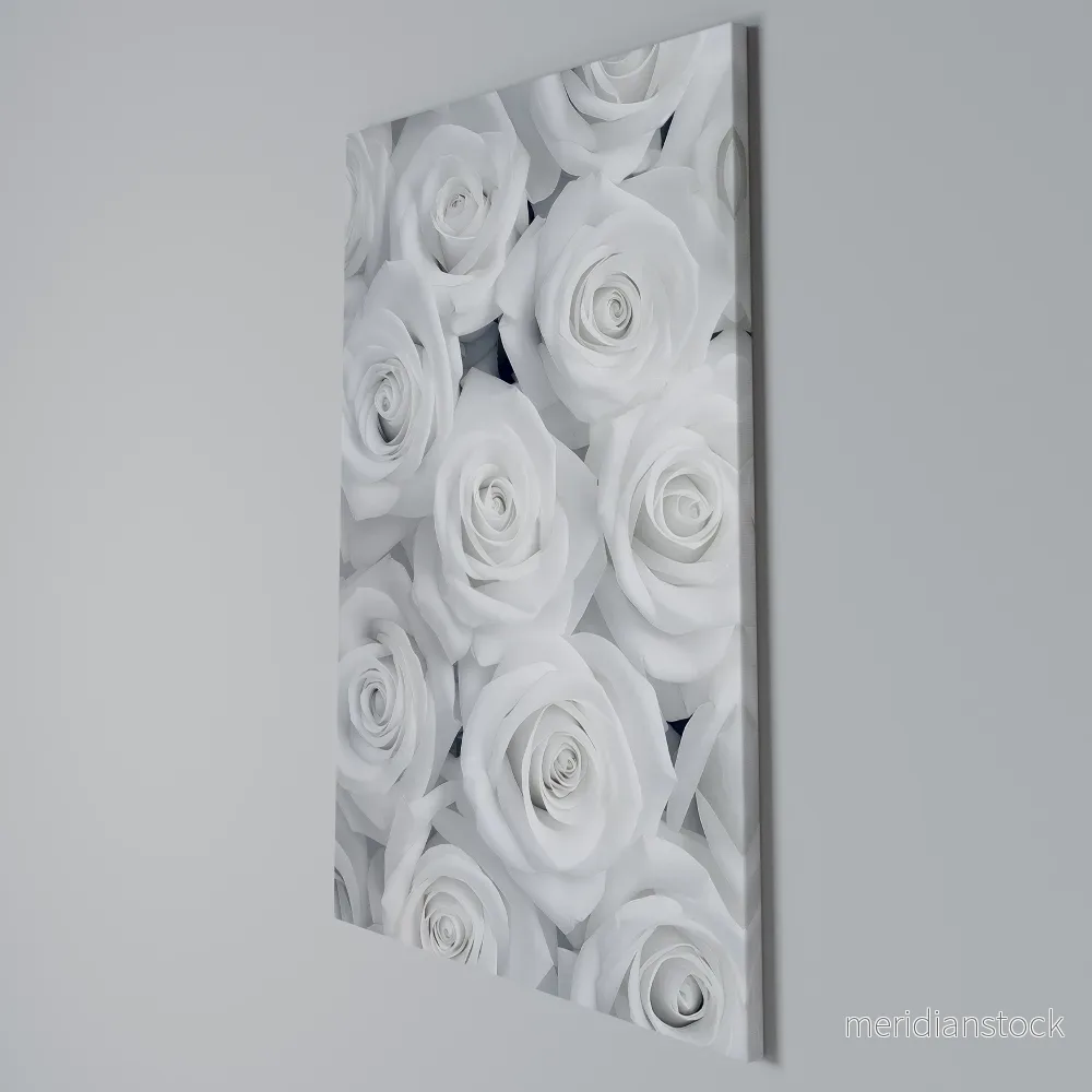 ELEGANCE IN WHITE Vertical Canvas Print - Bild 3