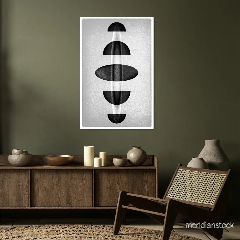OBSIDIAN ODYSSEY Vertical Canvas Print