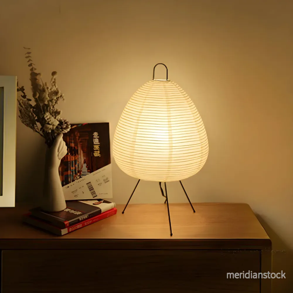 Golvlampa och bordslampa i rispapper – japansk Akari i wabi-sabi-stil - Bild 2