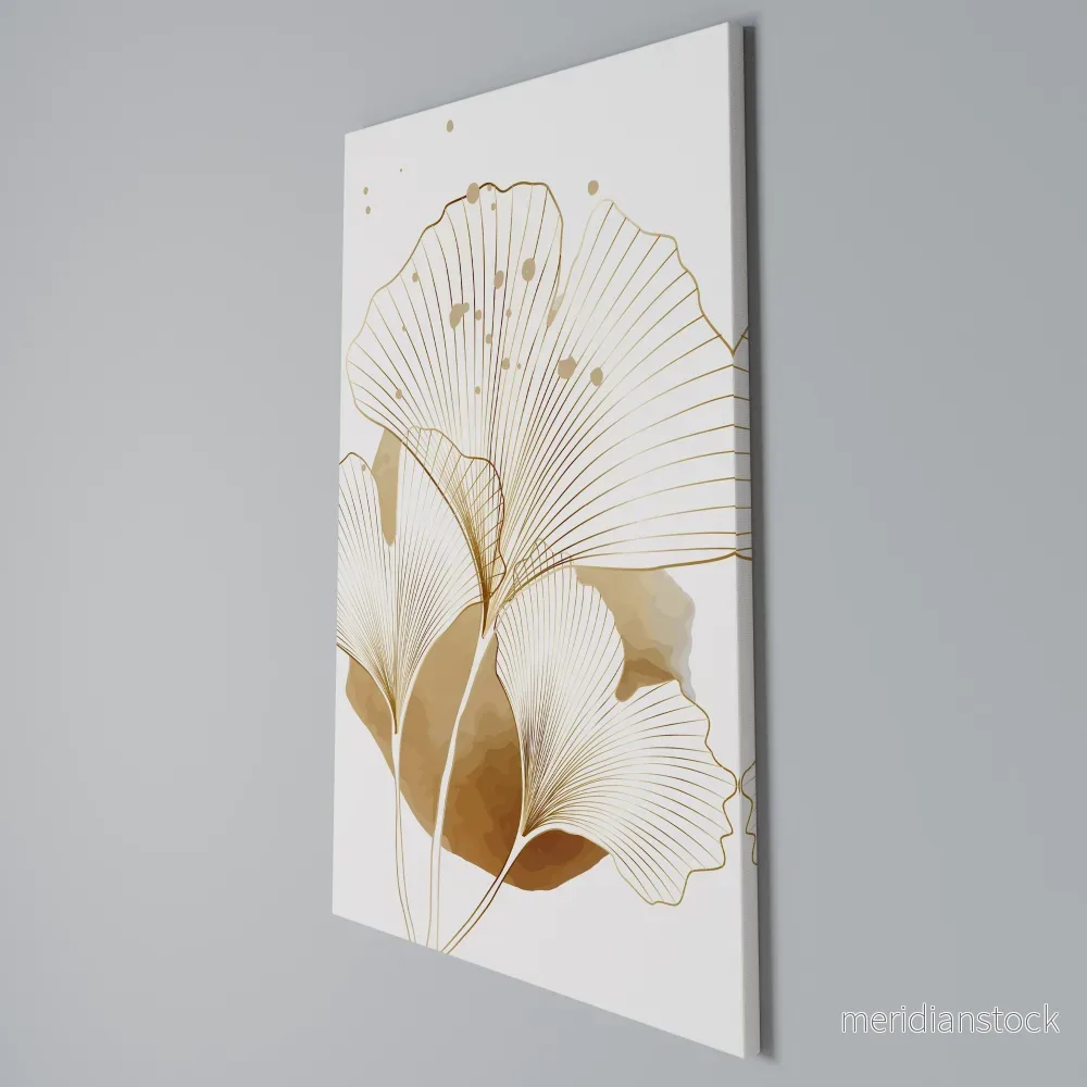 GOLDEN GINKGO DREAMS Vertical Canvas Print - Bild 3