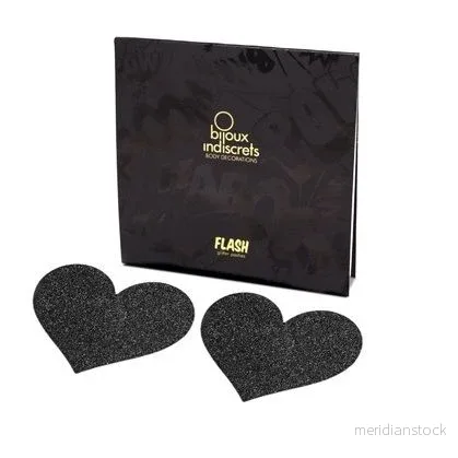 BIJOUX - INDISCRETS FLASH BLACK HEART NIPPLE CUTS - Bild 2