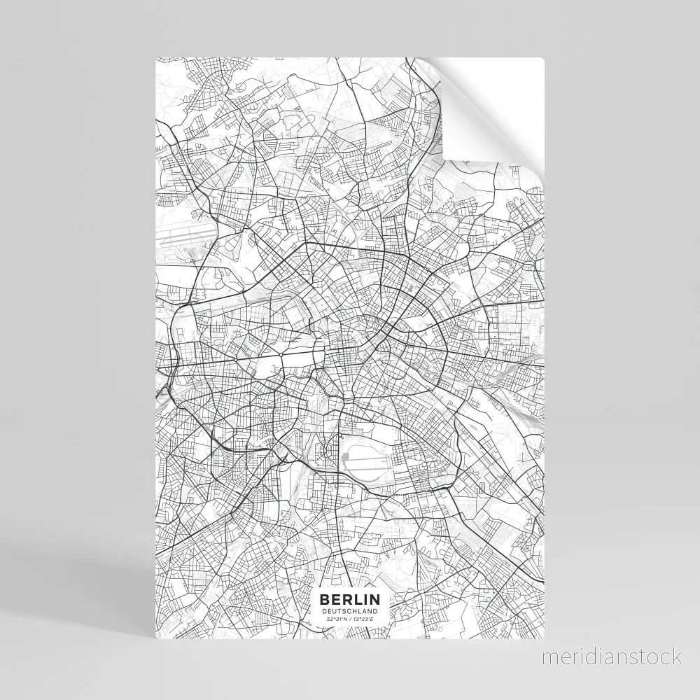 BERLIN PLAN Självhäftande Vertikal Poster - Bild 3
