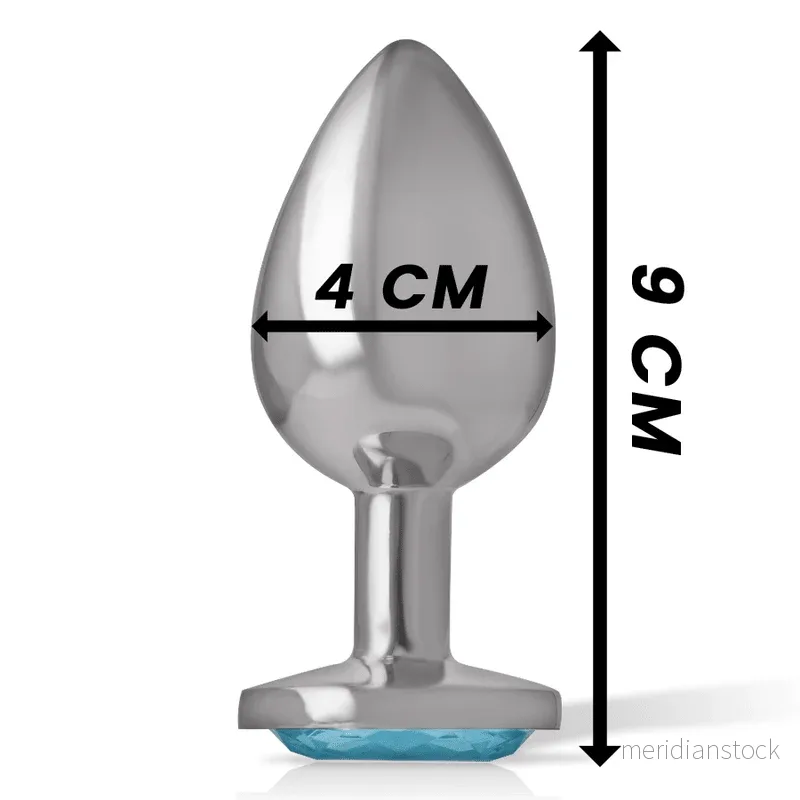 INTENSE - ALUMINUM METAL ANAL PLUG BLUE HEART SIZE L - Bild 2