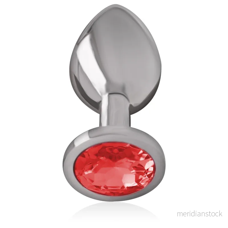 INTENSE - METAL ANAL PLUG WITH RED CRYSTAL SIZE M - Bild 2
