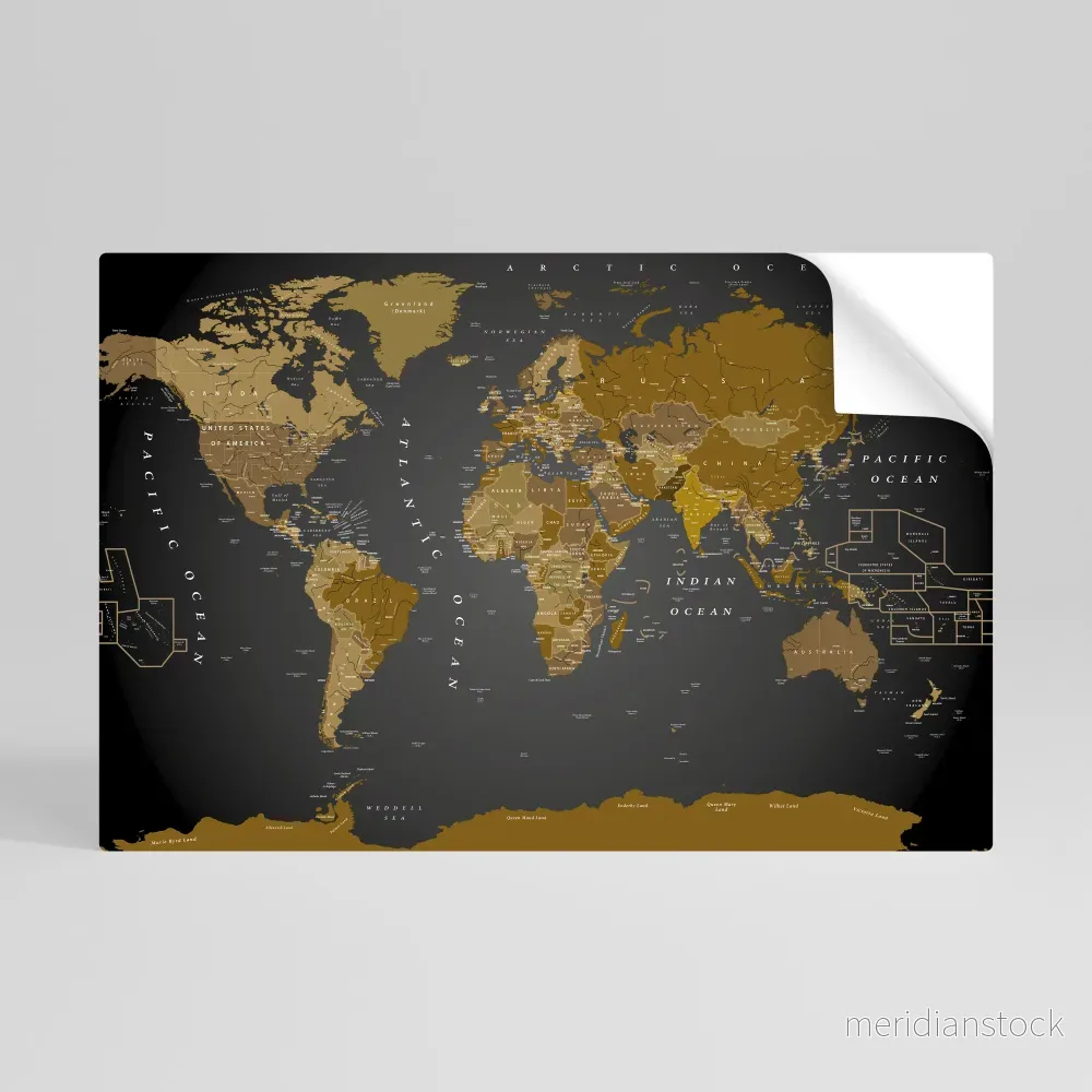 GLOBAL HARMONY MAP Självhäftande Horisontell Poster GLOBAL HARMONY MAP Självhäftande Horisontell Poster