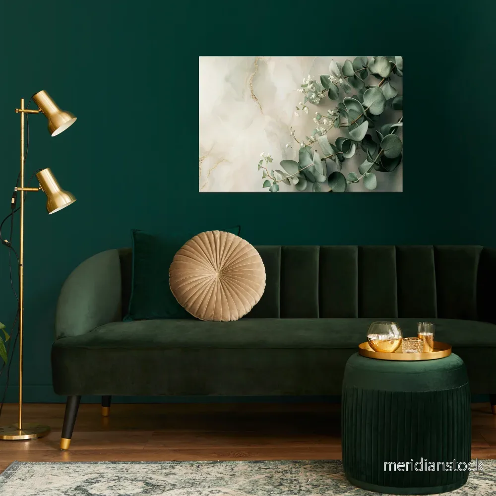 ELEGANT LEAF BALLET Horizontal Canvas Print