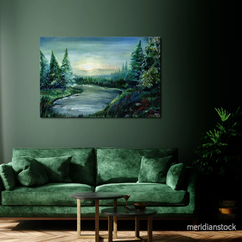 FOREST SUNSET Horizontal Canvas Print - Bild 2