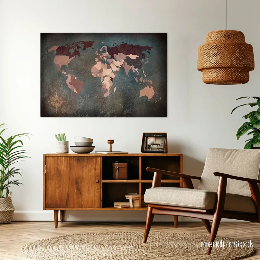 EARTH'S ARTISTIC TESSERAE Horizontal Canvas Print - Bild 2