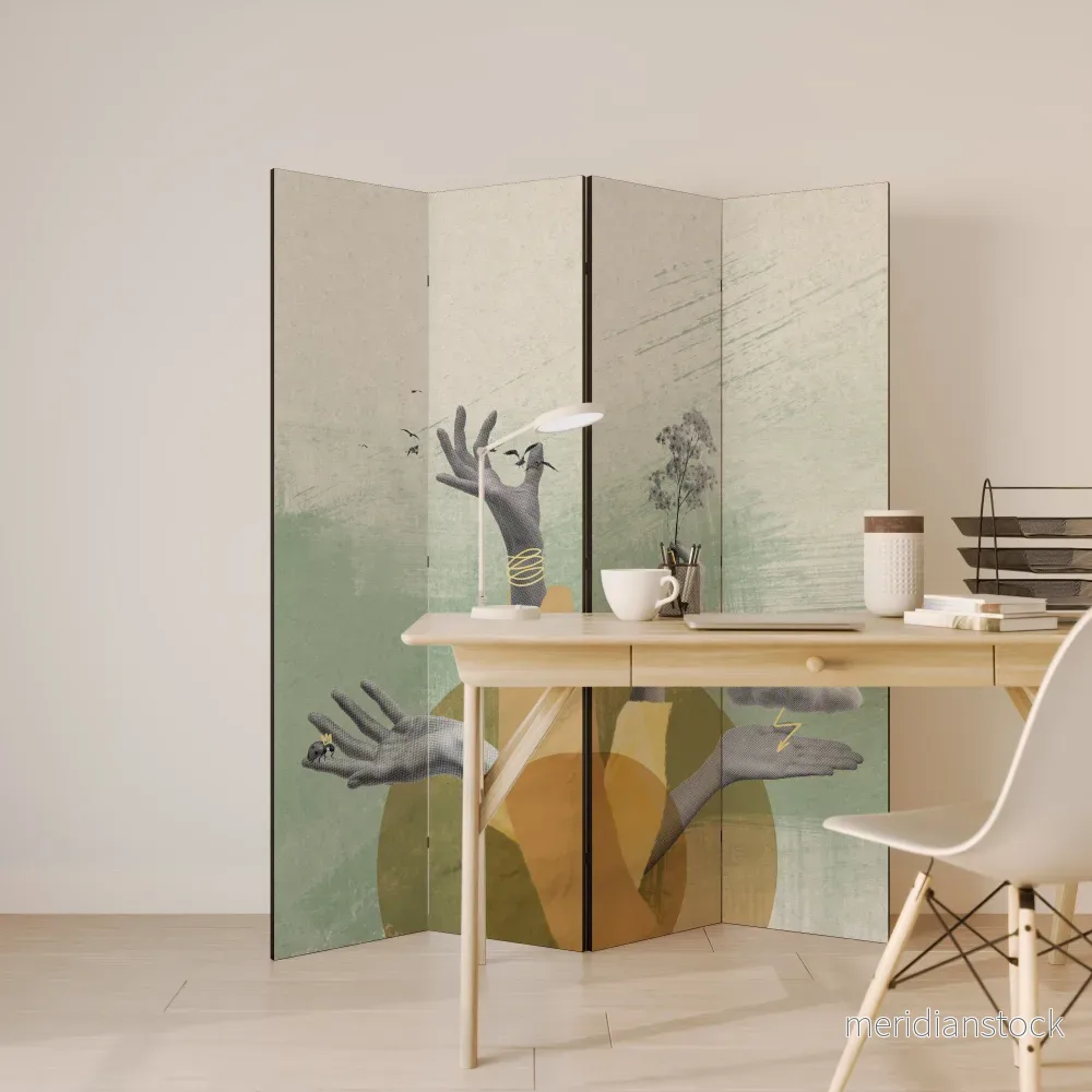 EARTH ELEMENTS Rumsavdelare 4 paneler - Bild 3