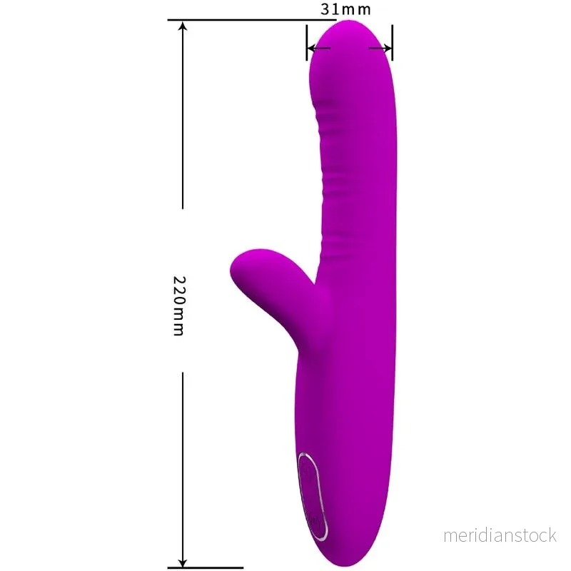 PRETTY LOVE - ANGELIQUE MULTIFUNCTION VIBRATOR + CLITORIS STIMULATOR PURPLE - Bild 3
