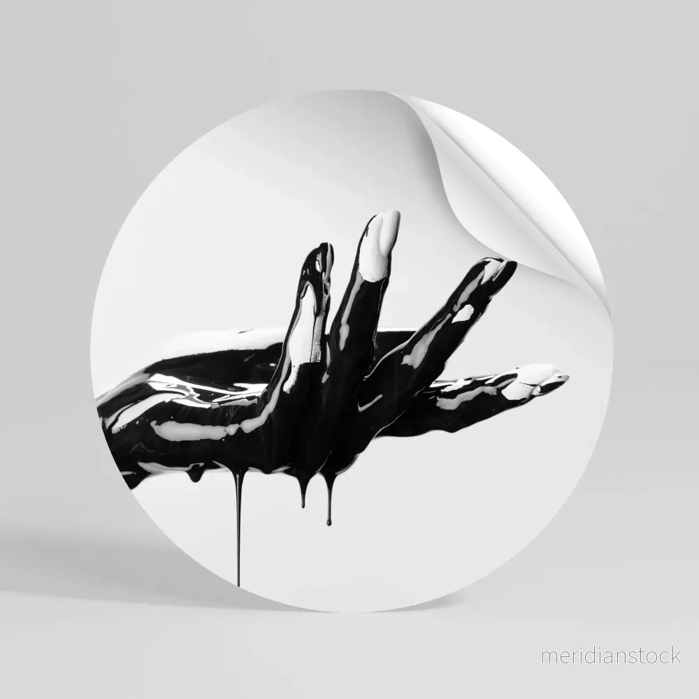 BLACK VISCOSITY Rund väggdekal BLACK VISCOSITY Rund väggdekal