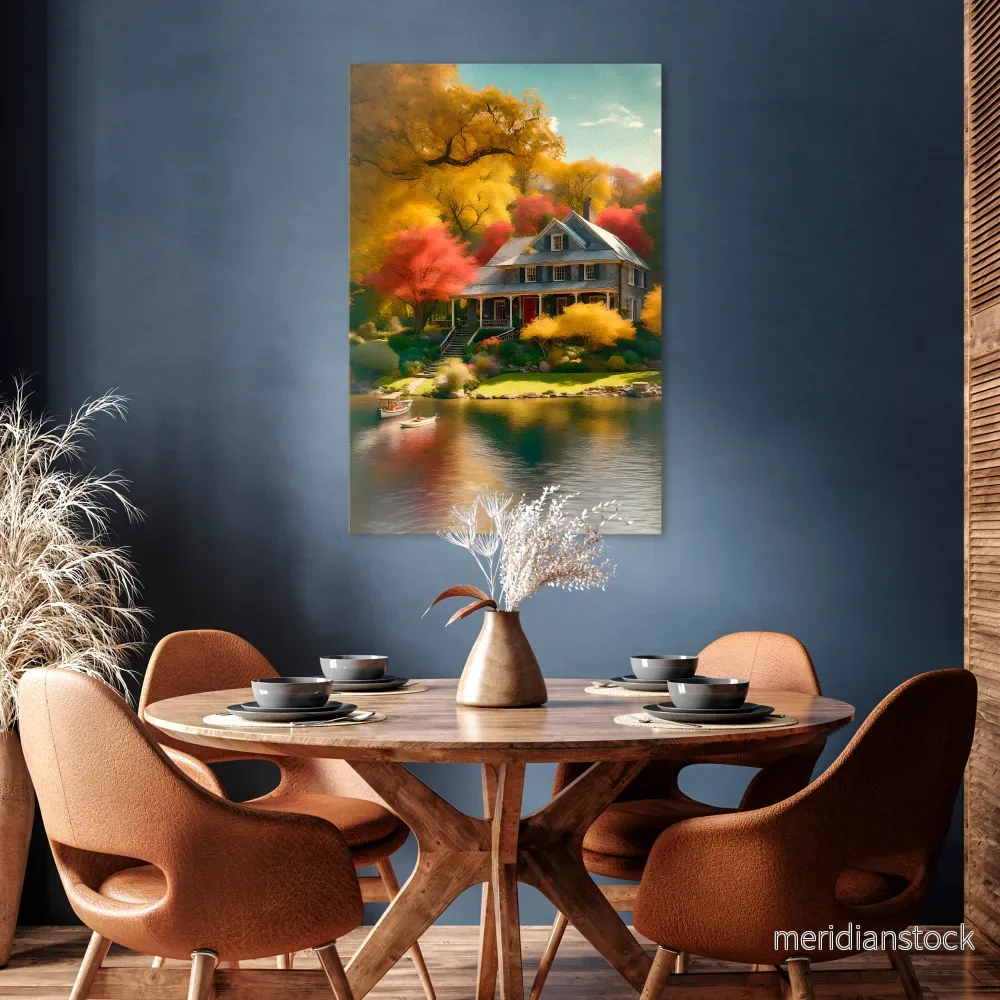 ENCHANTED AUTUMN REFUGE Vertical Canvas Print