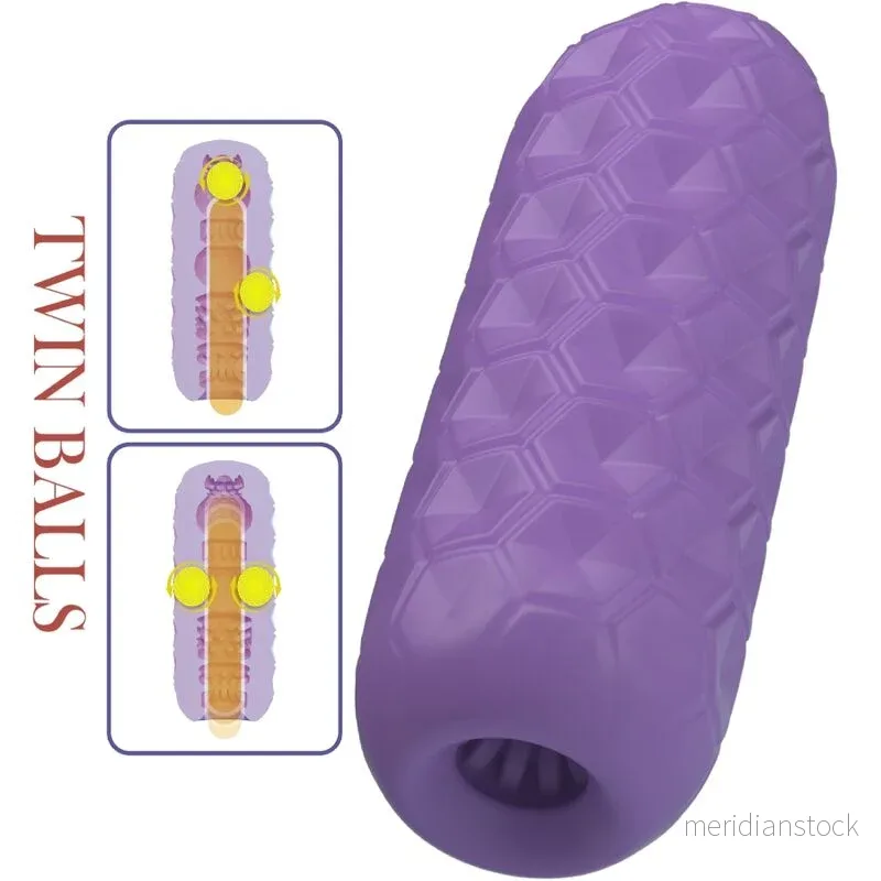 PRETTY LOVE - TWIN BALLS MALE MASTURBATOR PURPLE - Bild 2