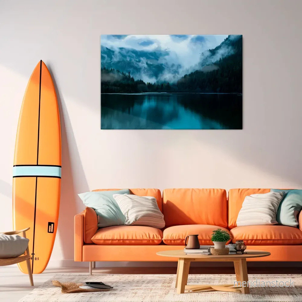 MYSTICAL MIST REFLECTIONS Horizontal Canvas Print - Bild 2