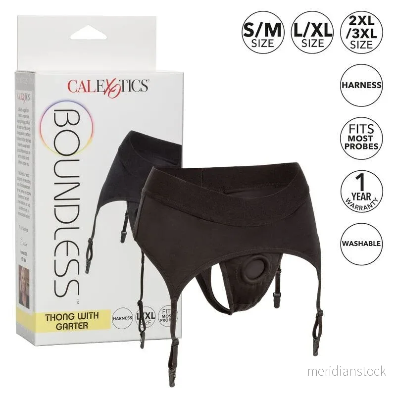 CALEXOTICS - BOUNDLESS THONG WITH GARTER L/XL - Bild 3