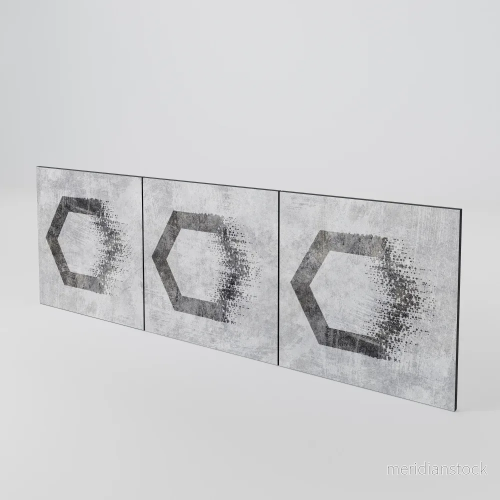 HEXAGONAL FIGURES Luckset med 3 dörrar till sideboard - Bild 3