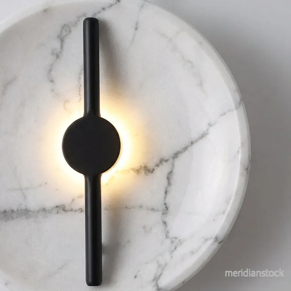 Rund vägglampa med marmoreffekt - Marbelleo - Bild 3