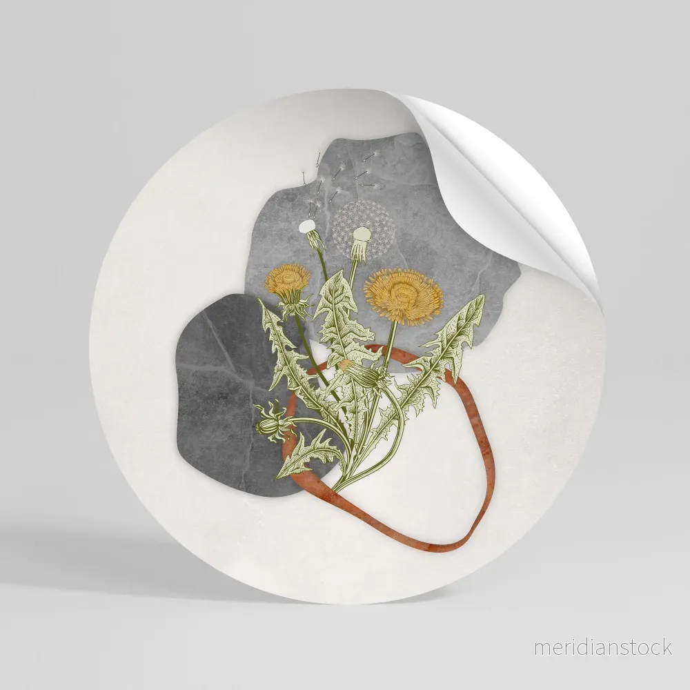 DANDELION RING Rund väggdekal DANDELION RING Rund väggdekal