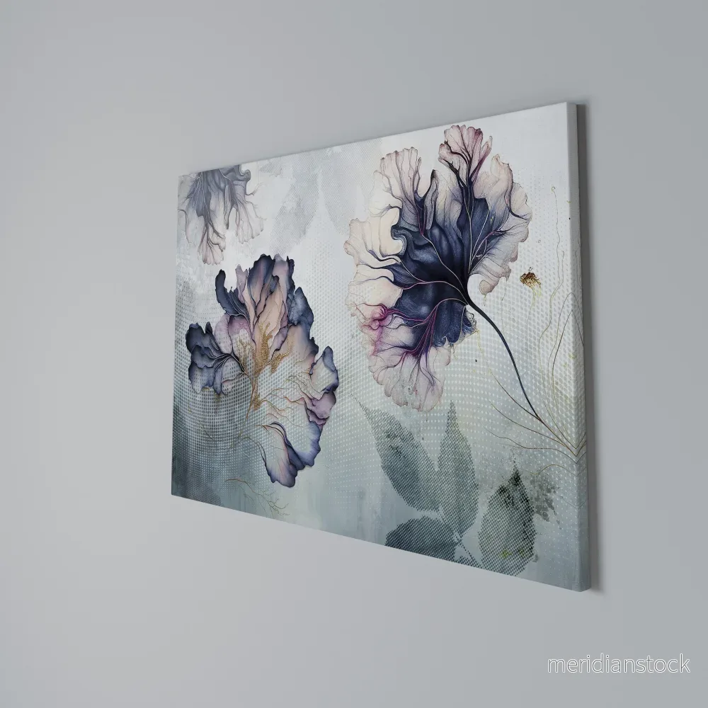ICY BLOSSOMS Horizontal Canvas Print - Bild 3