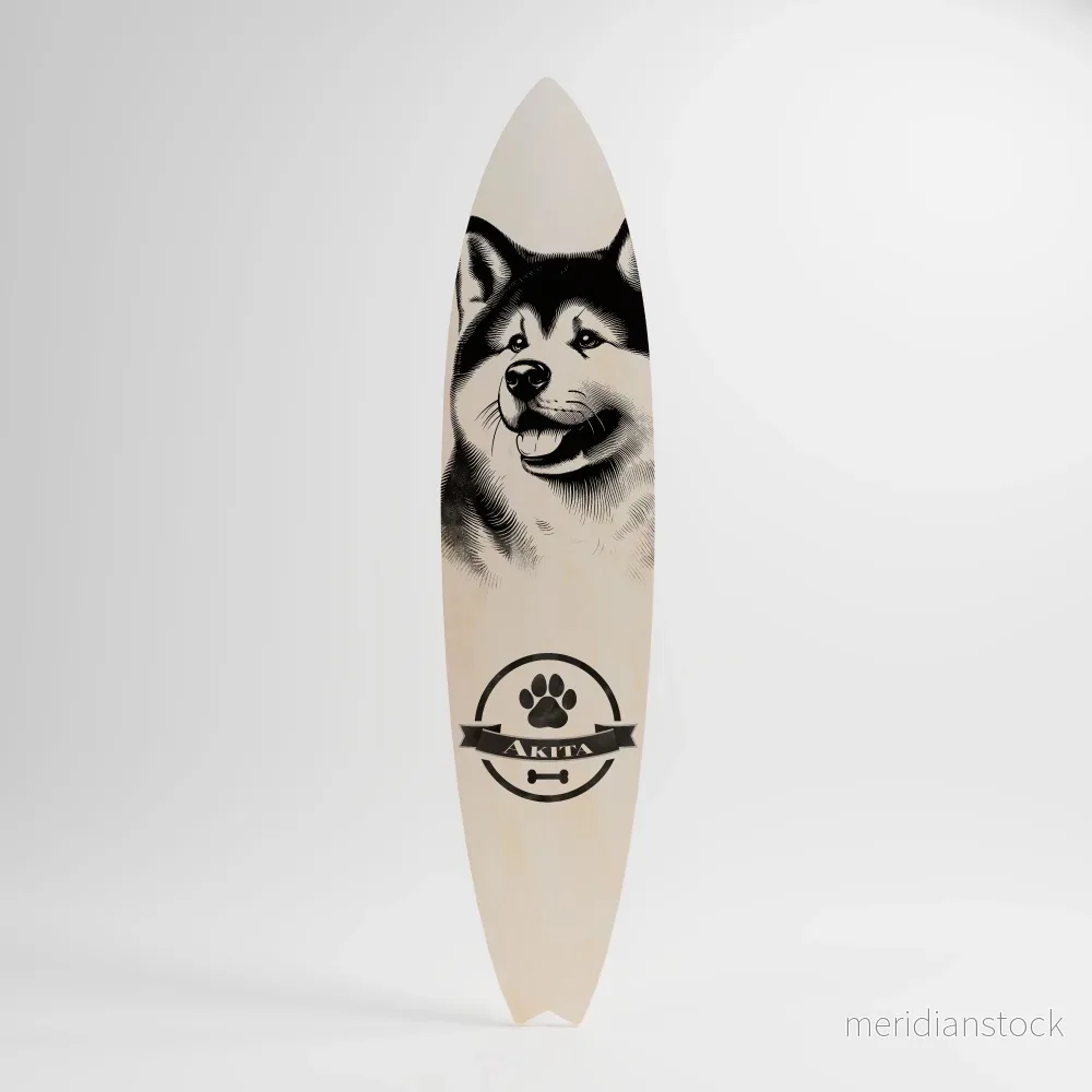 AKITA DOG Dekorativ Surfbräda - Bild 3