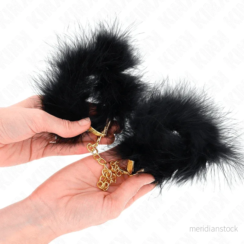 KINK - FEATHER HAND CUFFS WITH GOLD CHAIN MODEL 0 - Bild 3