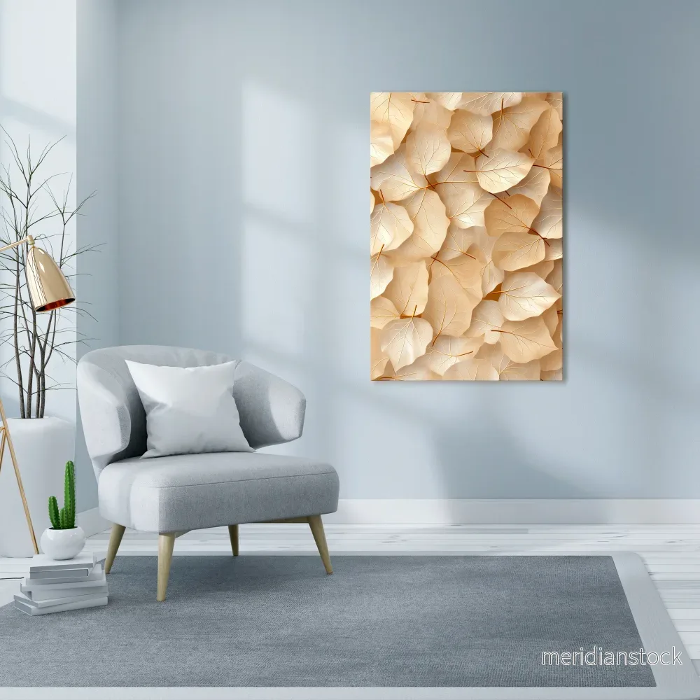 VELLUM LEAF SYMPHONY Vertical Canvas Print - Bild 2