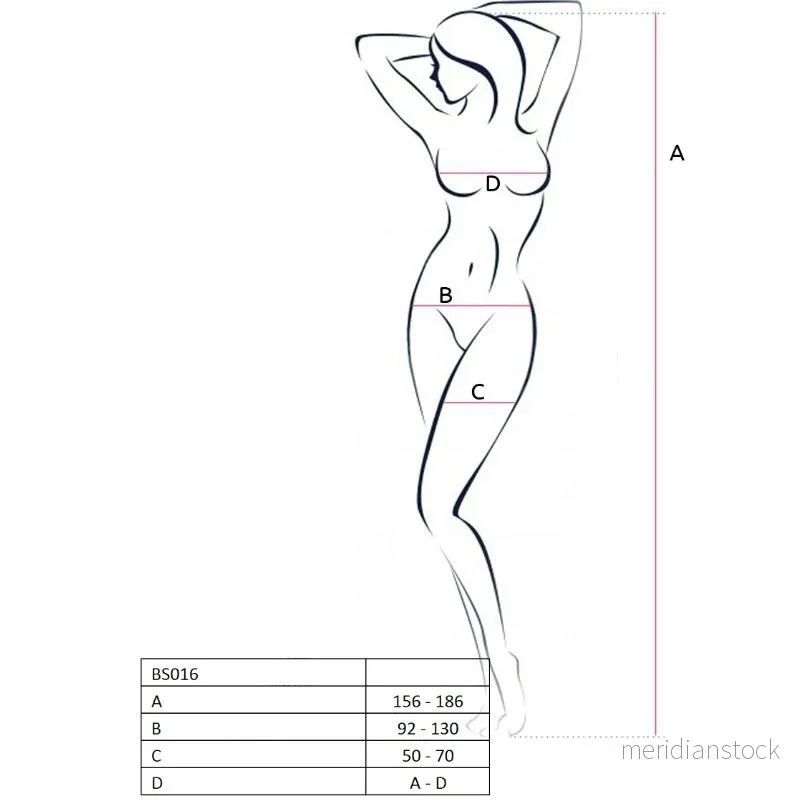 PASSION - WOMAN BS016 BODYSTOCKING BLACK ONE SIZE - Bild 3