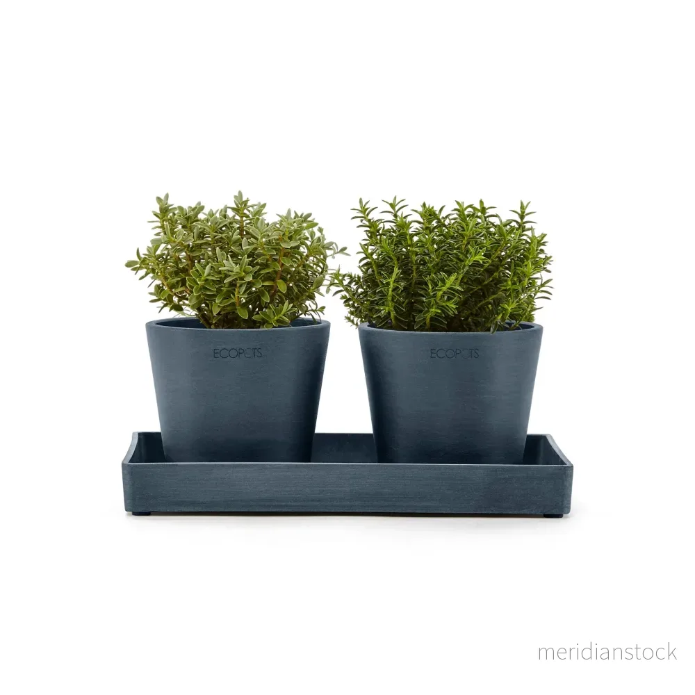 Kruka presentationsbricka 25cm mörkblå