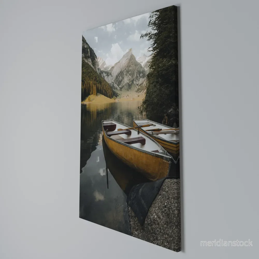 TRANQUIL LAKE JOURNEY Vertical Canvas Print - Bild 3