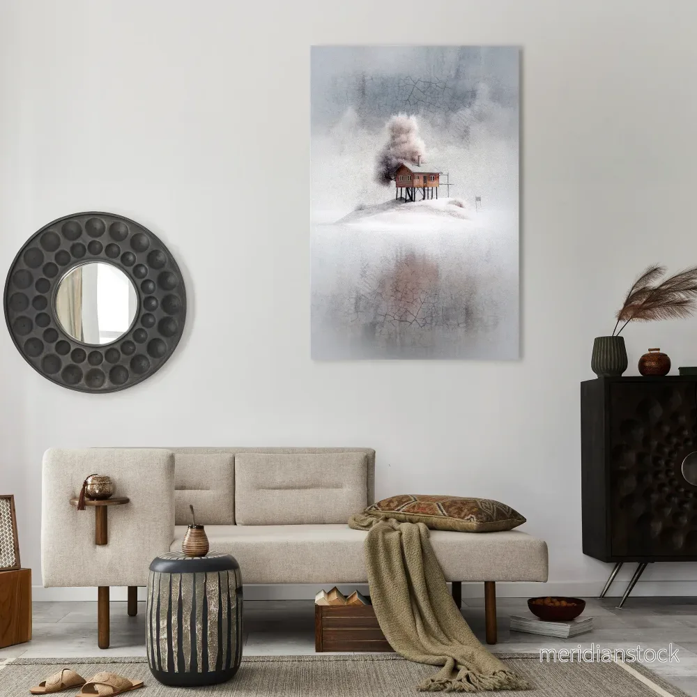 SILENT CABIN Vertical Canvas Print - Bild 2