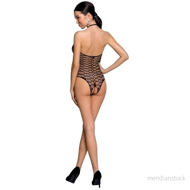 PASSION - WOMAN BS087 BLACK BODYSTOCKING ONE SIZE - Bild 2