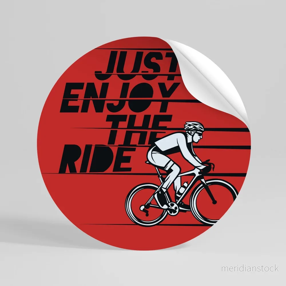 ENJOY THE RIDE Rund väggdekal ENJOY THE RIDE Rund väggdekal