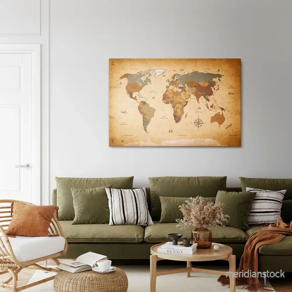 MYSTICAL MAP ODYSSEY Horizontal Canvas Print - Bild 2