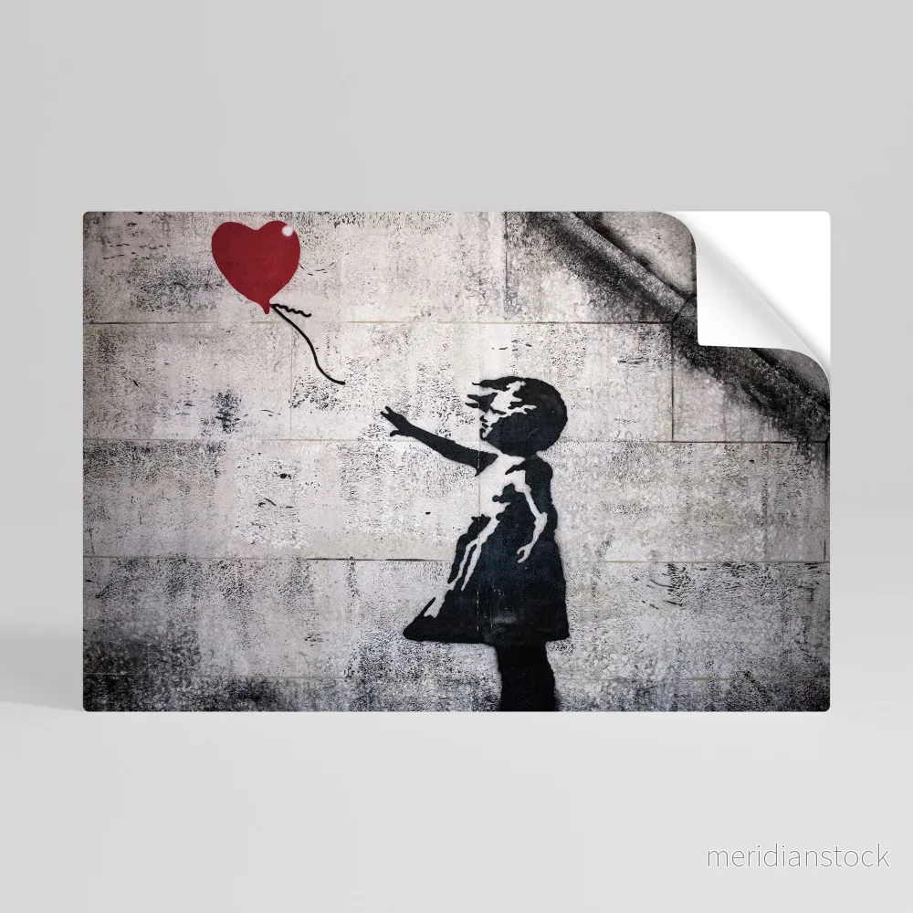 BALLON GIRL (BANKSY) Självhäftande Horisontell Poster BALLON GIRL (BANKSY) Självhäftande Horisontell Poster
