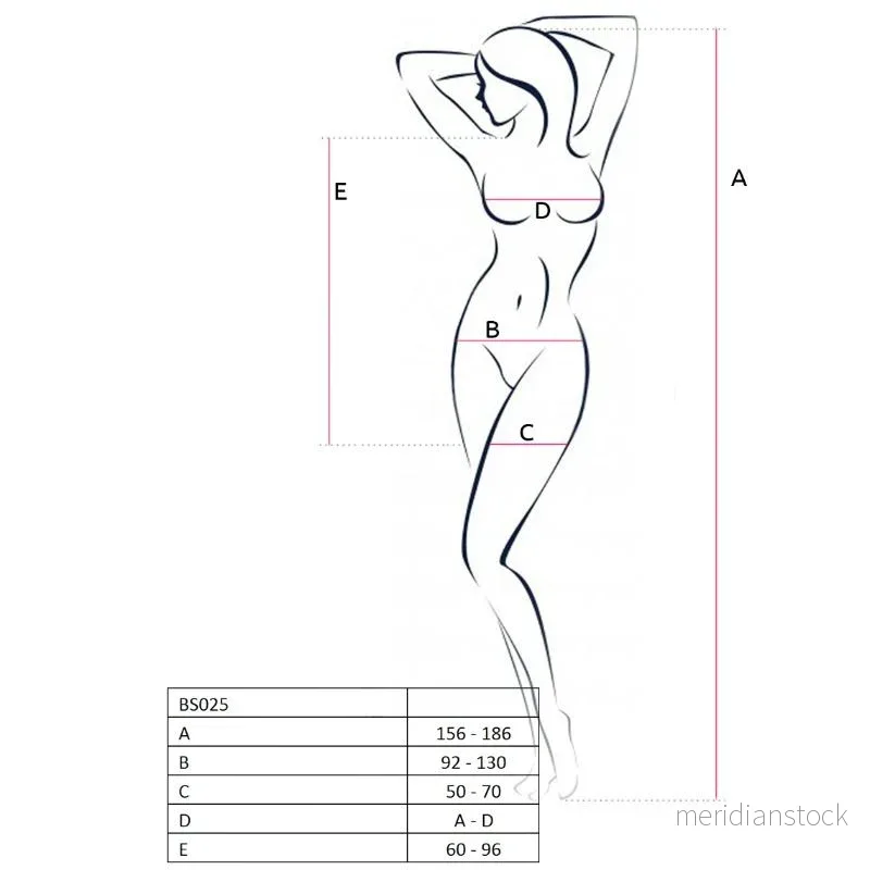 PASSION - WOMAN BS025 BODYSTOCKING WHITE DRESS STYLE ONE SIZE - Bild 2