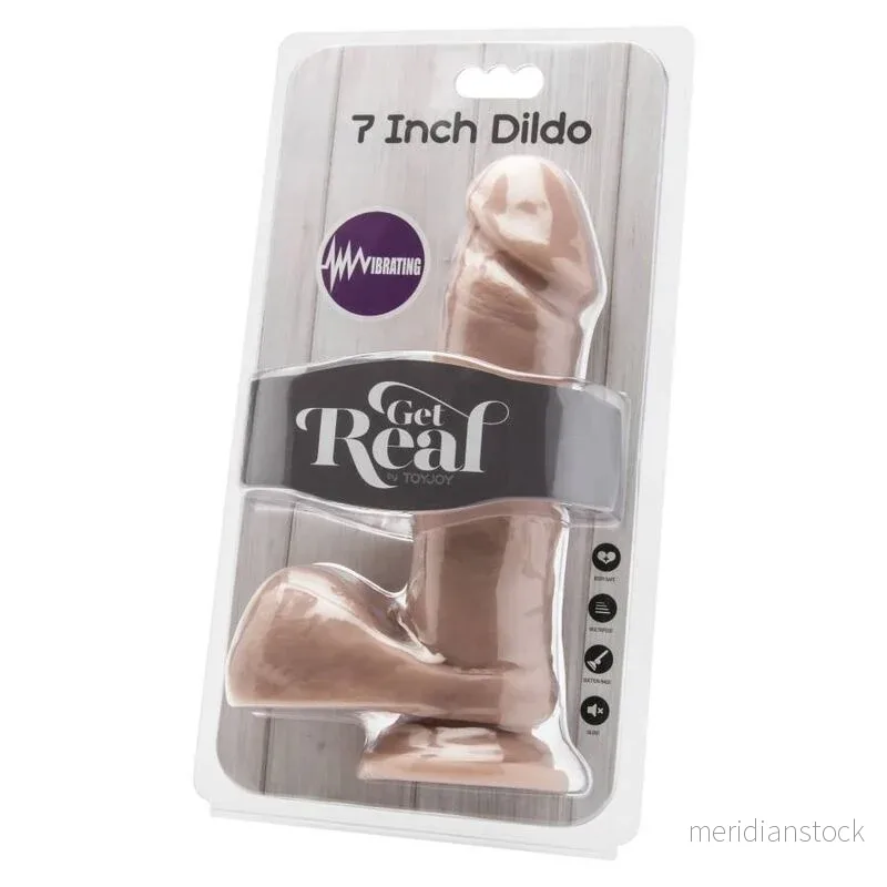 GET REAL - DILDO 18 CM WITH BALLS VIBRATOR SKIN - Bild 2