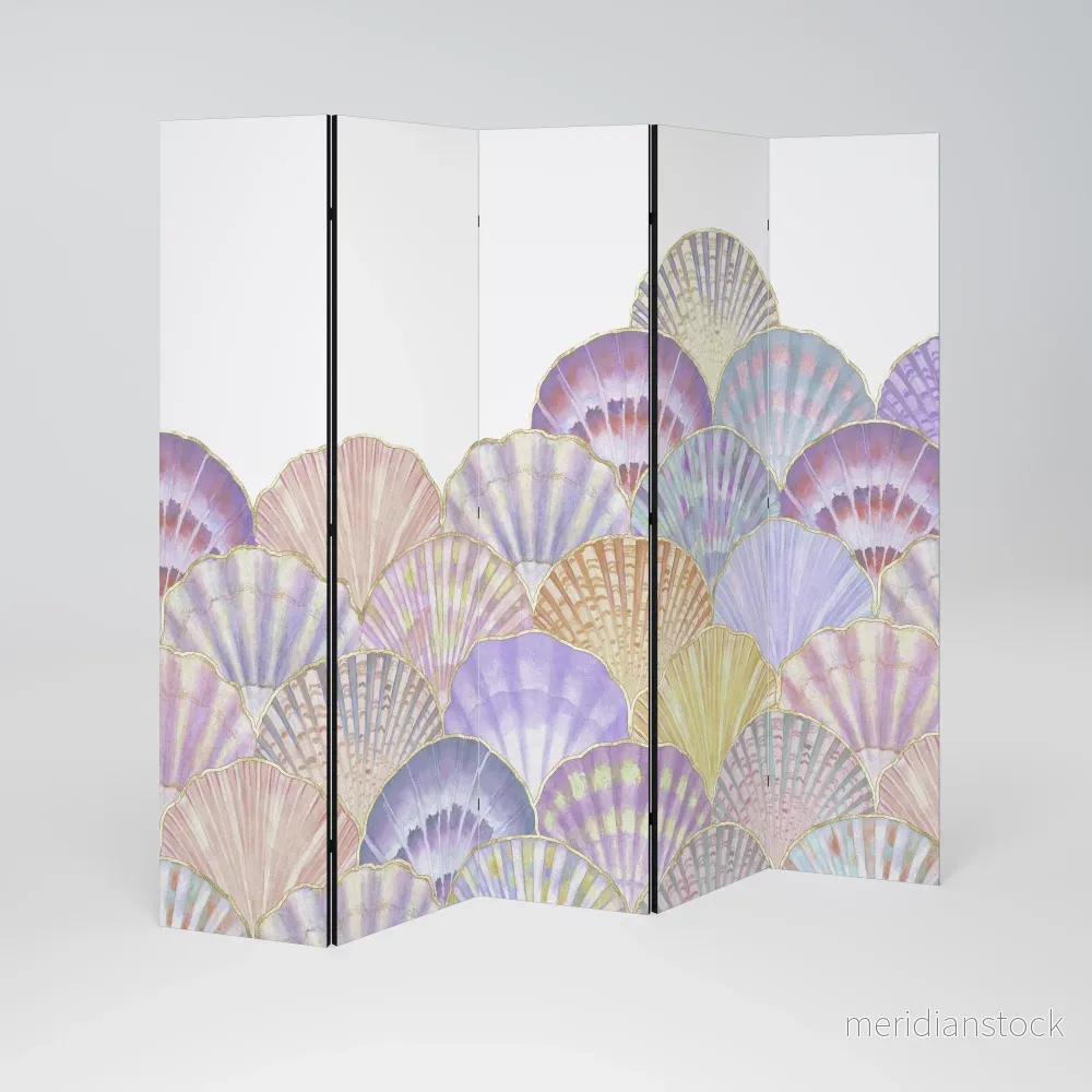 PASTEL OCEAN DREAMS Dekorativ rumsavdelare – 5 paneler