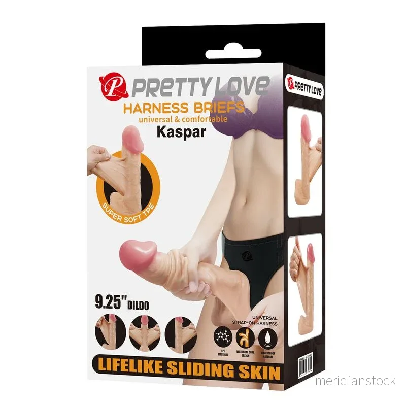 PRETTY LOVE - KASPAR HARNESS WITH FLEXIBLE DILDO 21 CM Ø 5 CM NATURAL - Bild 3