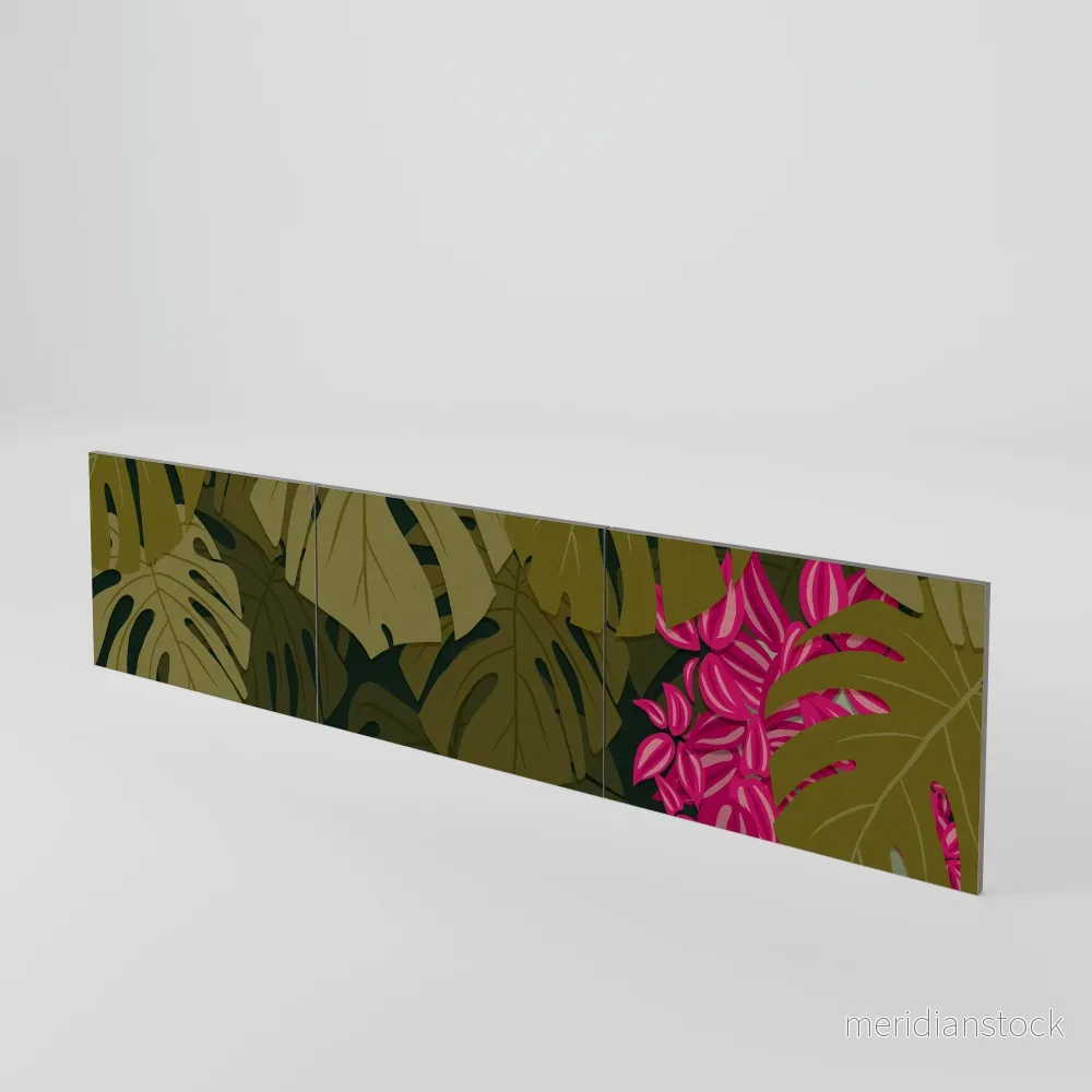 TROPICAL BEAUTY Luckset med 3 dörrar till TV-bänk - Bild 3